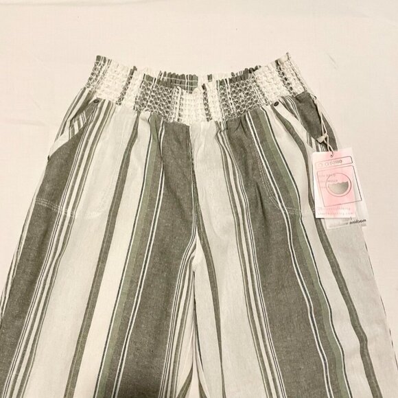 Ci Sono Linen Collection Striped Pants Womens Size XL - Picture 2 of 16
